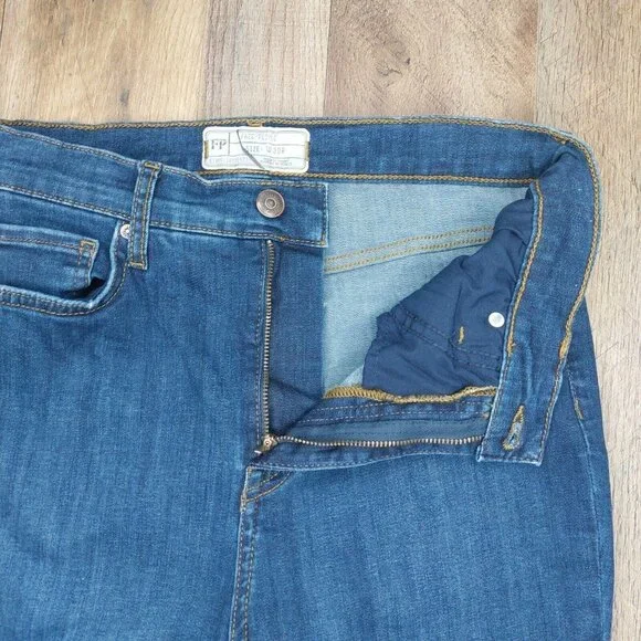 Free People High Rise Stretch Skinny Jeans Sz 30R Dark Wash 61855-16515125 - Picture 8 of 16